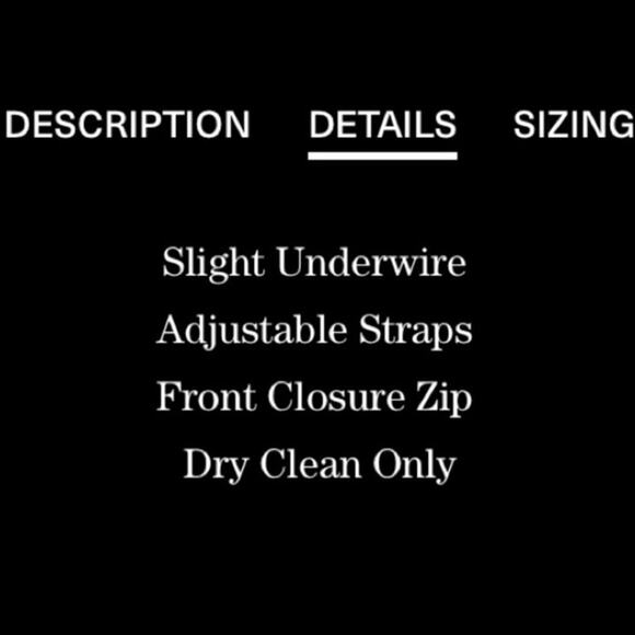 Miaou Dylan Bra embroidered Daisy opening zip front Opening Ceremonies M medium - Picture 13 of 16